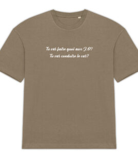 T-shirt Unisexe Oversized - Bio | "Tu vas faire quoi aux JO?"