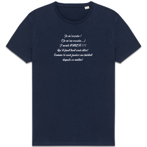 T-shirt Unisexe épais Bio - Vincent - "Je m'excuse ! "