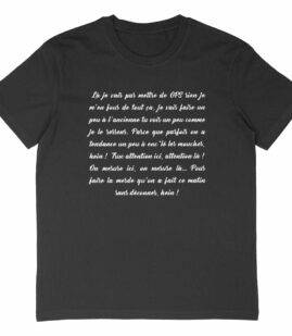 T-shirt Homme Oversized - Bio | "Je vais pas mettre de GPS"