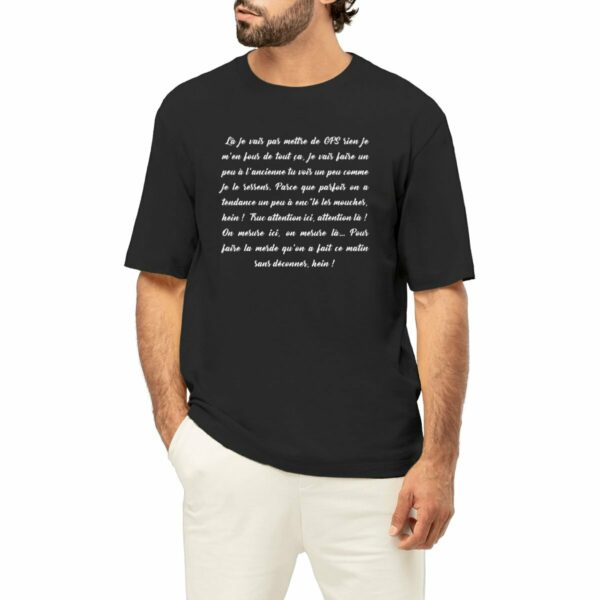T-shirt Homme Oversized - Bio | "Je vais pas mettre de GPS"