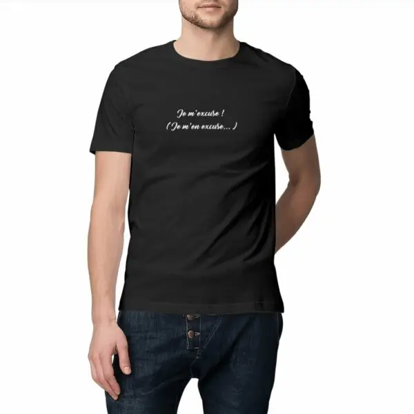 T-shirt Unisexe Bio - Vincent - "Je m'excuse ! " - Version Courte