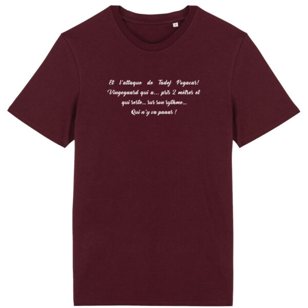 T-shirt Unisexe léger - Bio | "L'attaque de Tadej"