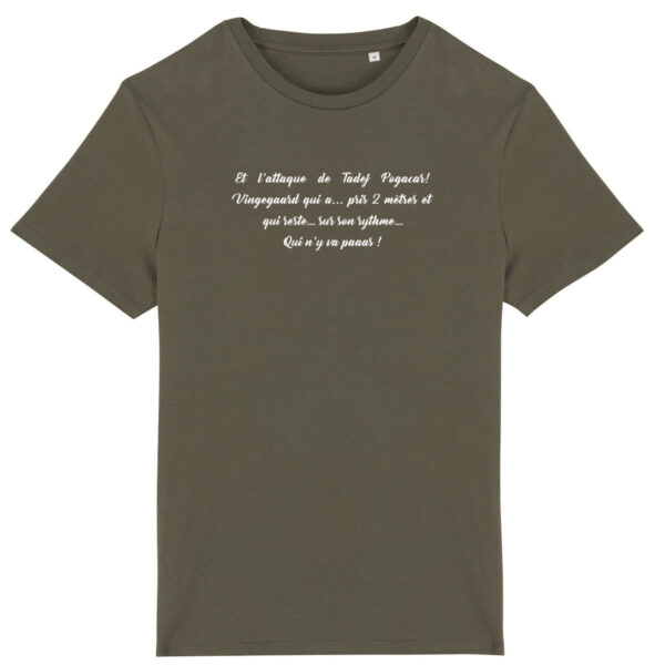 T-shirt Unisexe léger - Bio | "L'attaque de Tadej"